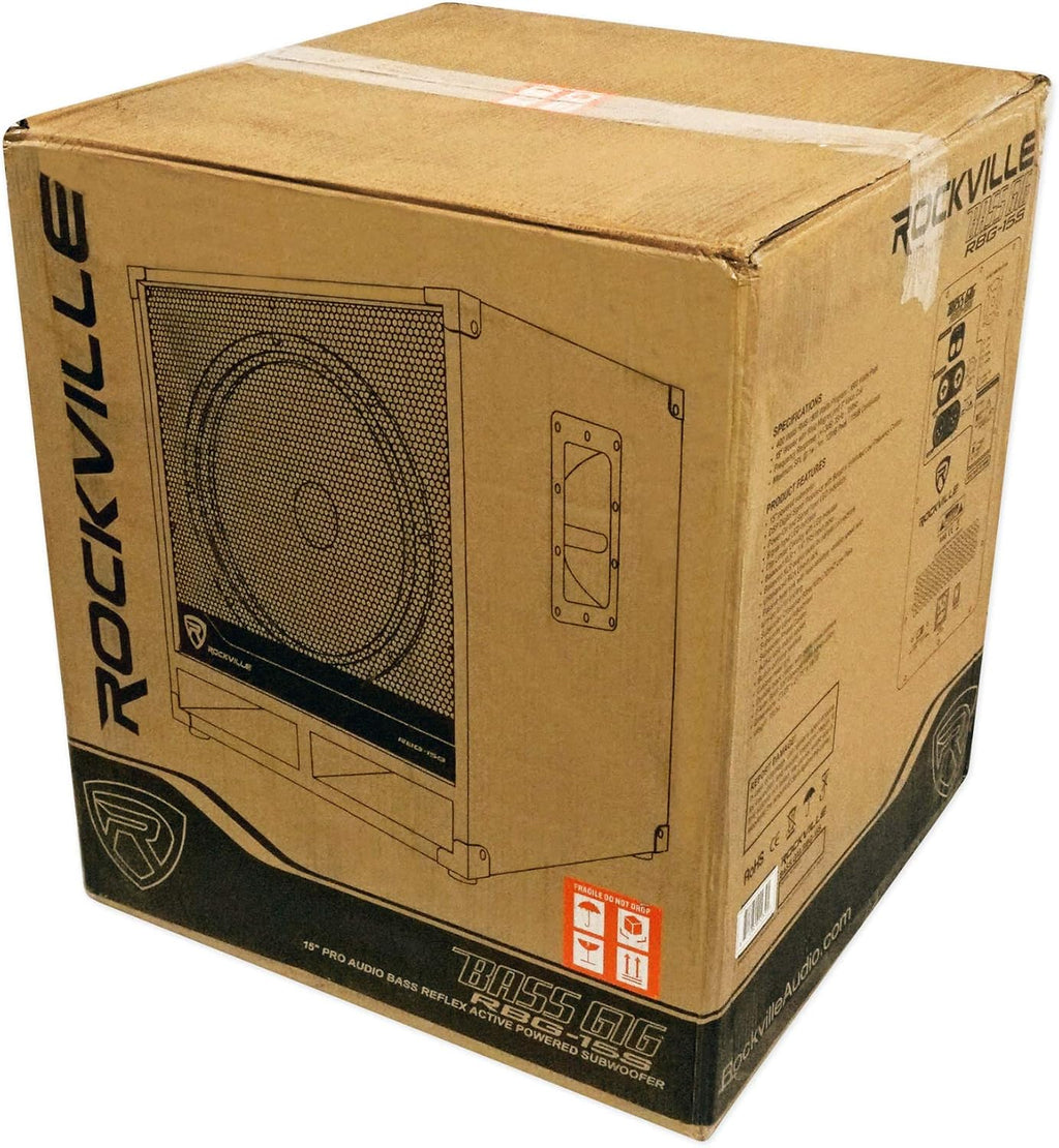 15" 1600w Active Powered PA Subwoofer with Steel Casters V331049