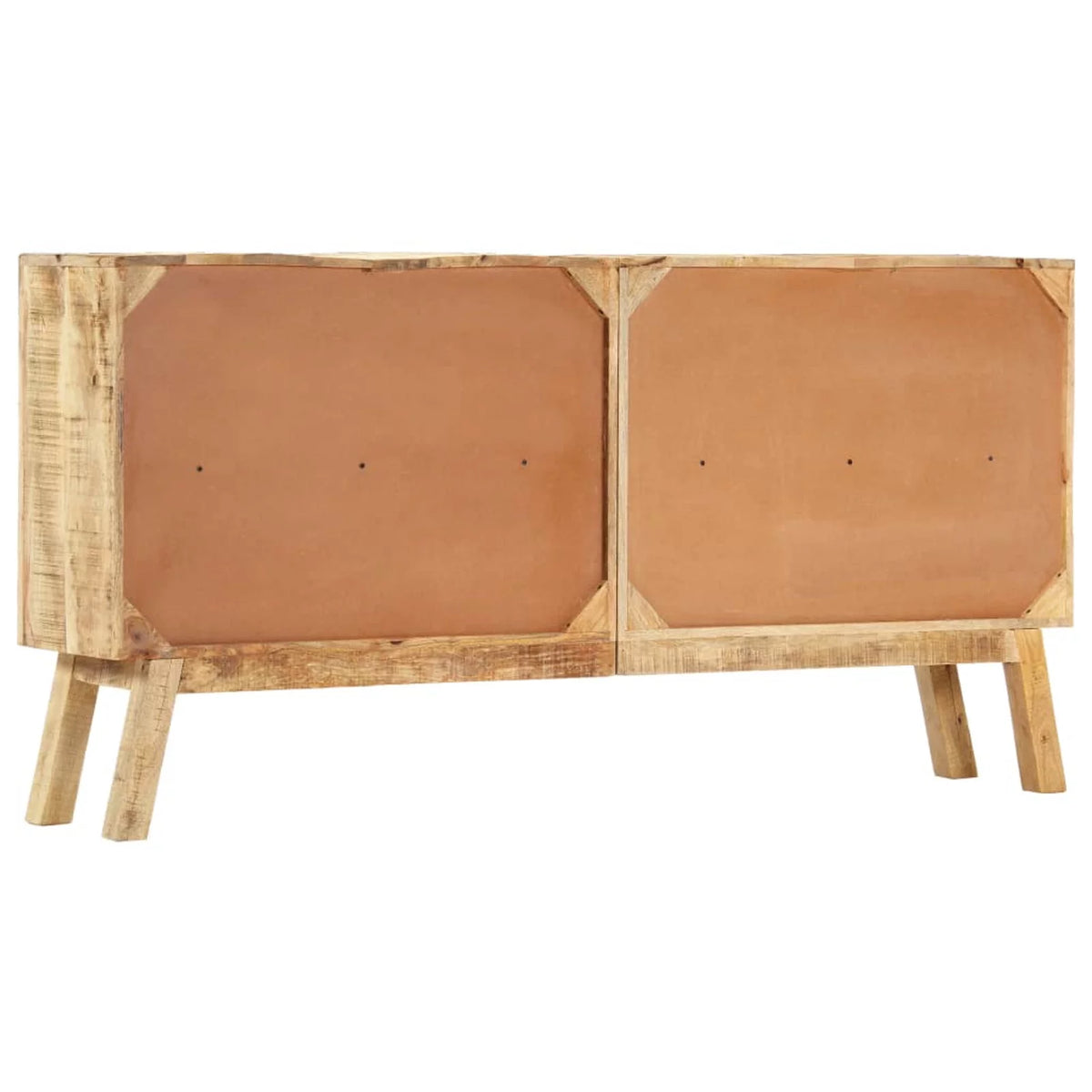 Brown and Black Solid Rough Mango Wood Sideboard Z798331