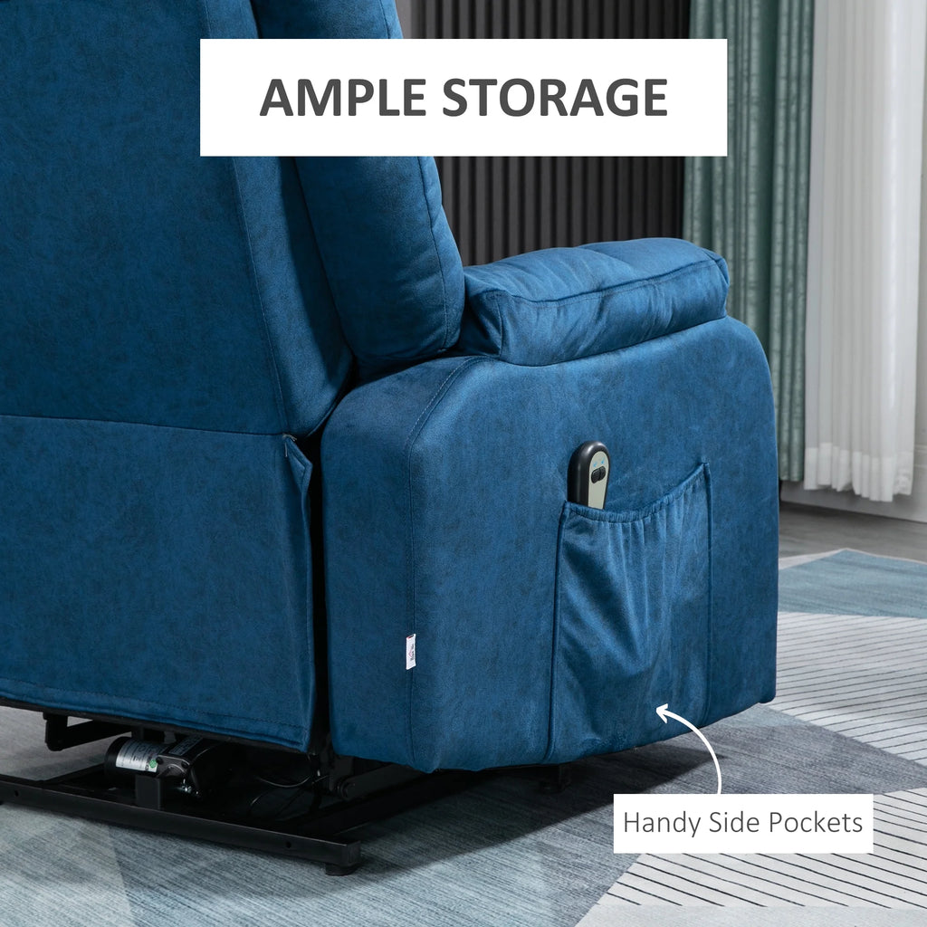 Blue Electric Lift Recliner Chair with Remote Control B74066