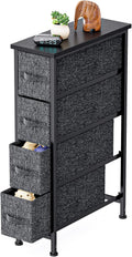 Black Fabric Dresser with 4 Drawer T178751
