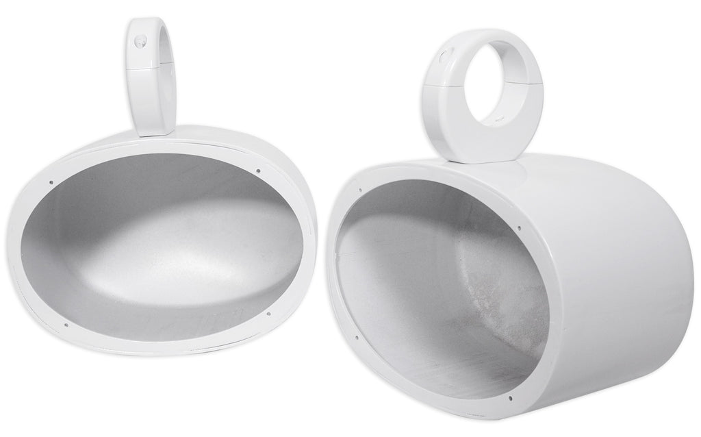 6x9" White Aluminum Wakeboard Tower Speaker Pods L964