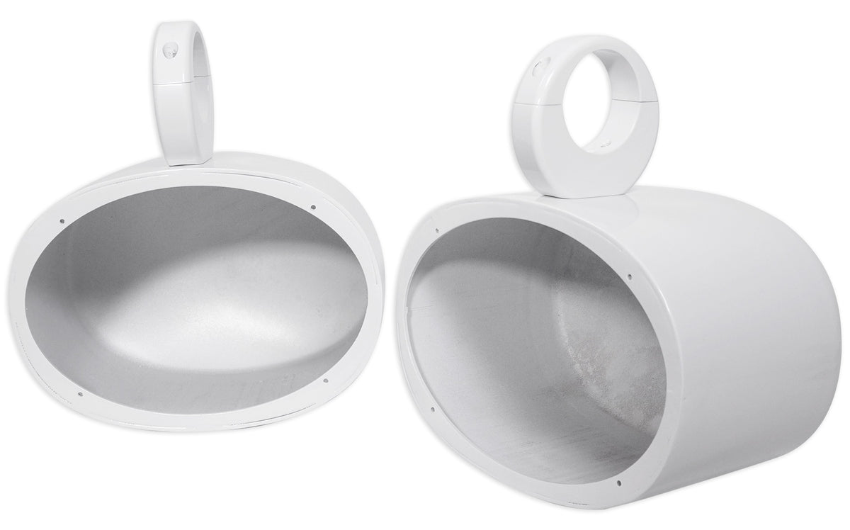 6x9" White Aluminum Wakeboard Tower Speaker Pods L964