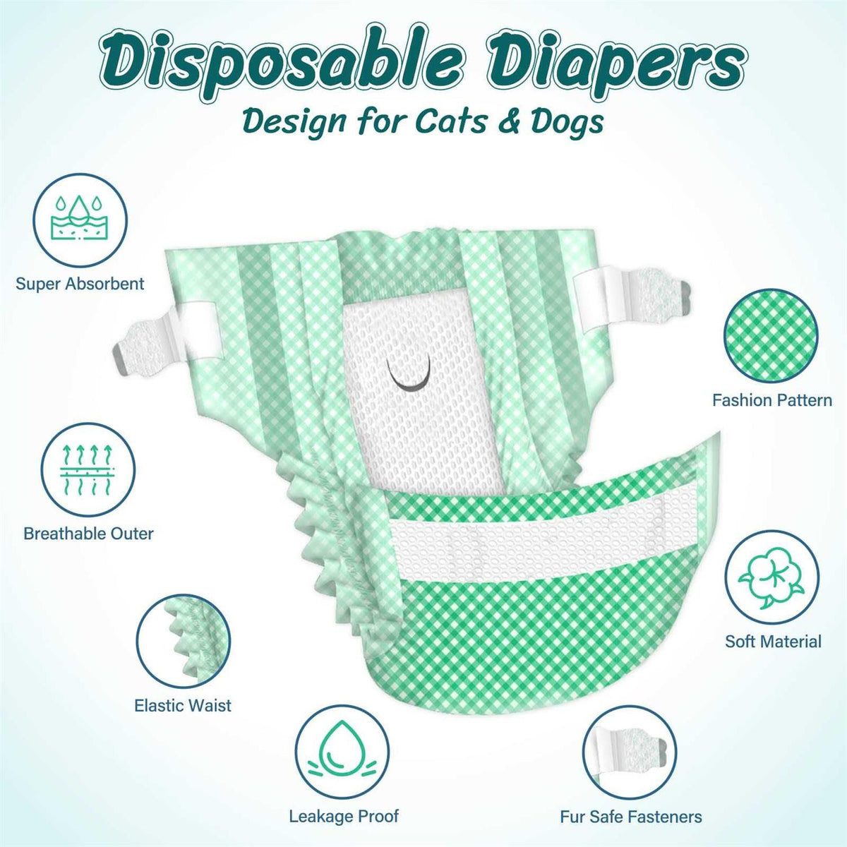 Soft Disposable Female Cat & Dog Diapers J105