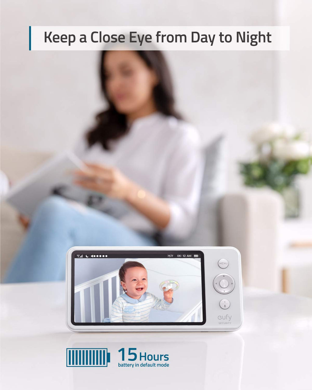 Video Baby Monitor with Camera and Audio, 2-Cam Kit, 720p HD, 5 Display, 110° Wide-Angle Lens, Night Vision W70667