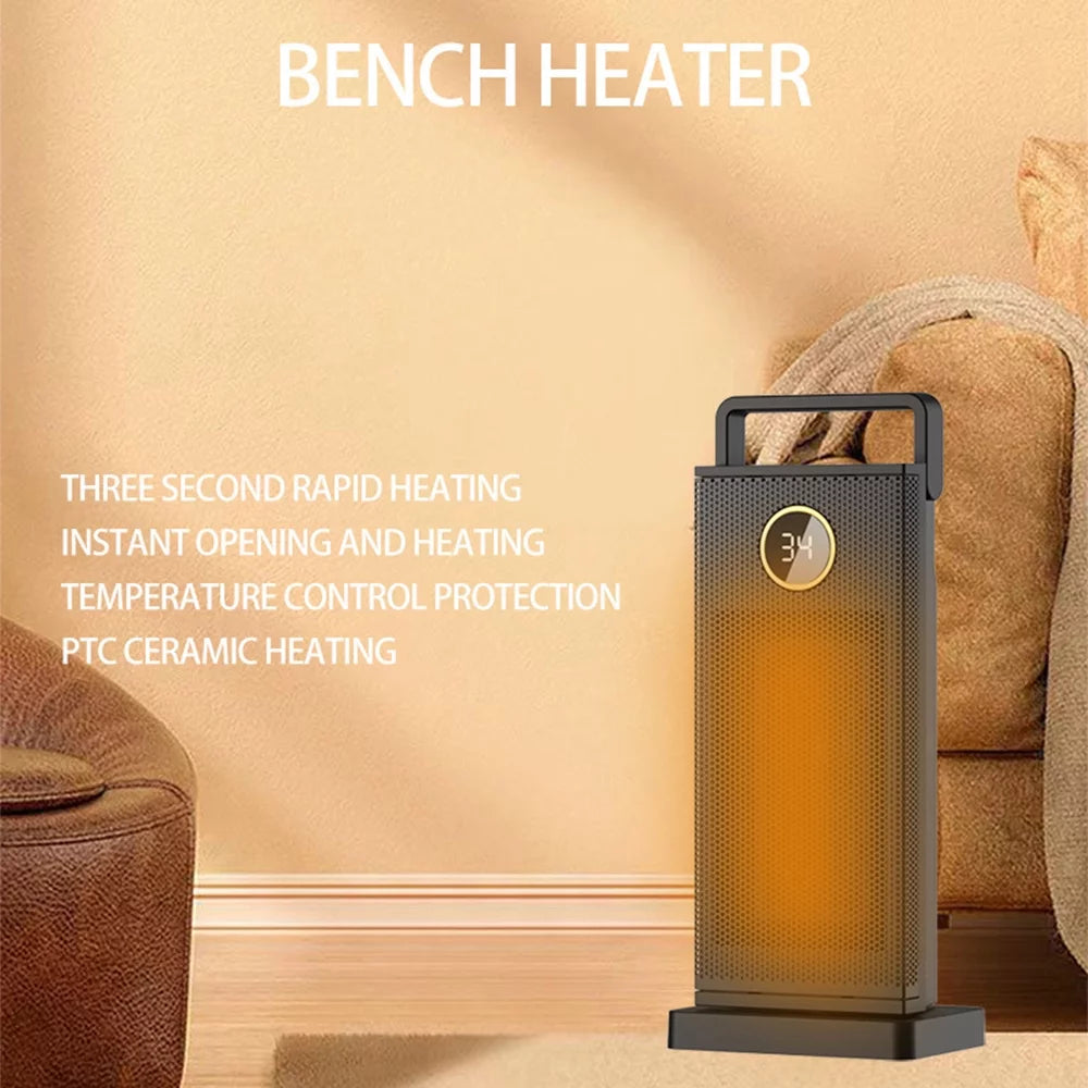 2000W PTC Ceramic Space Heater with 12H Timer and 60° Oscillation A1262