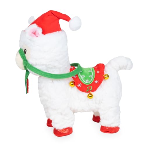 Animated Christmas Walking Musical Plush Llama Toy G982523