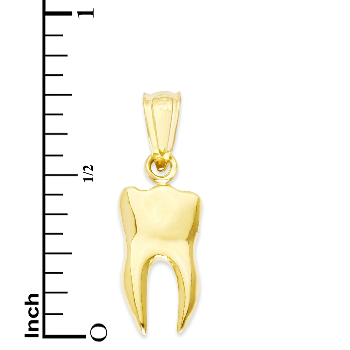 14k Solid Gold Human Tooth Pendant U3792