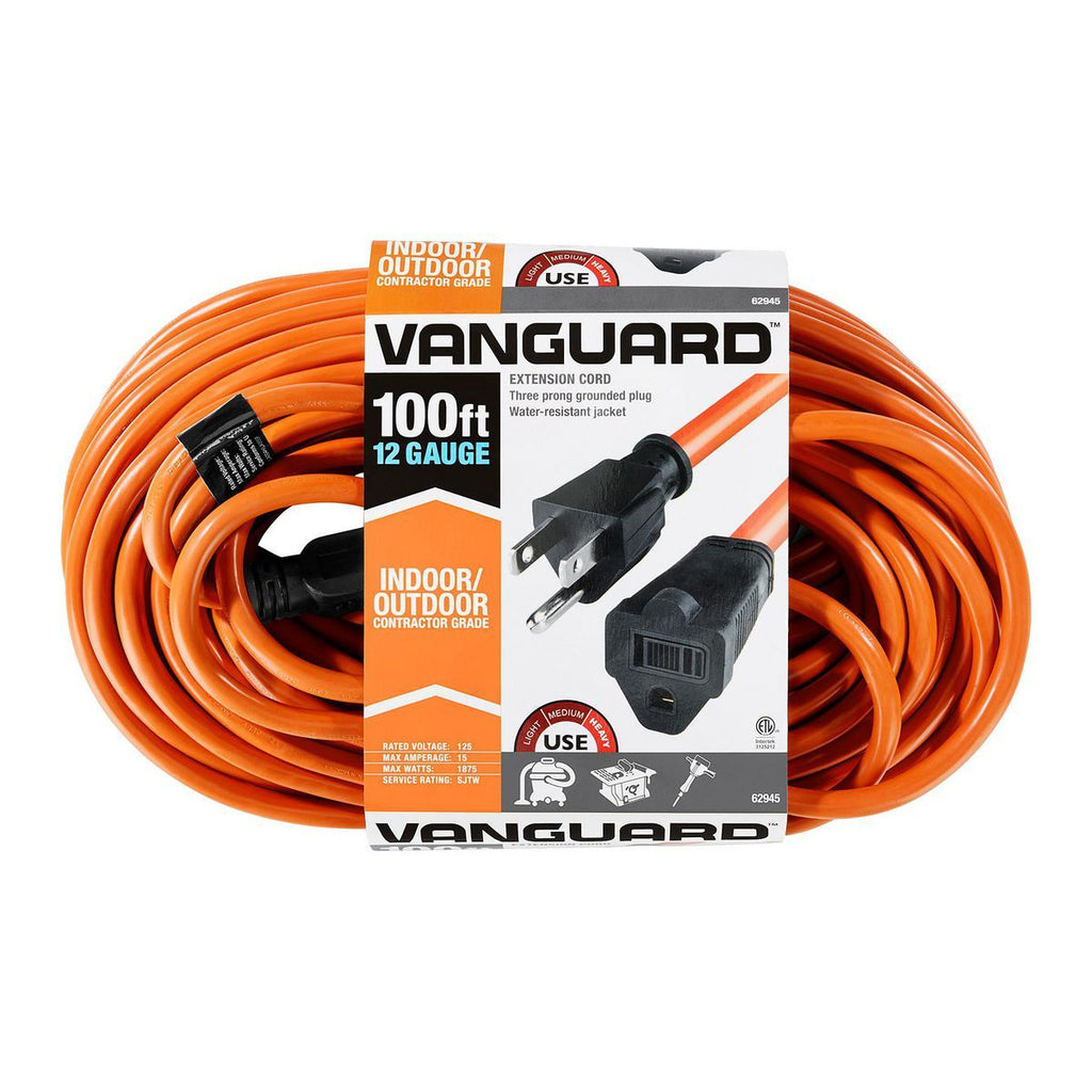 100 ft. 12/3 Gauge Outdoor Extension Cord, Orange H24182