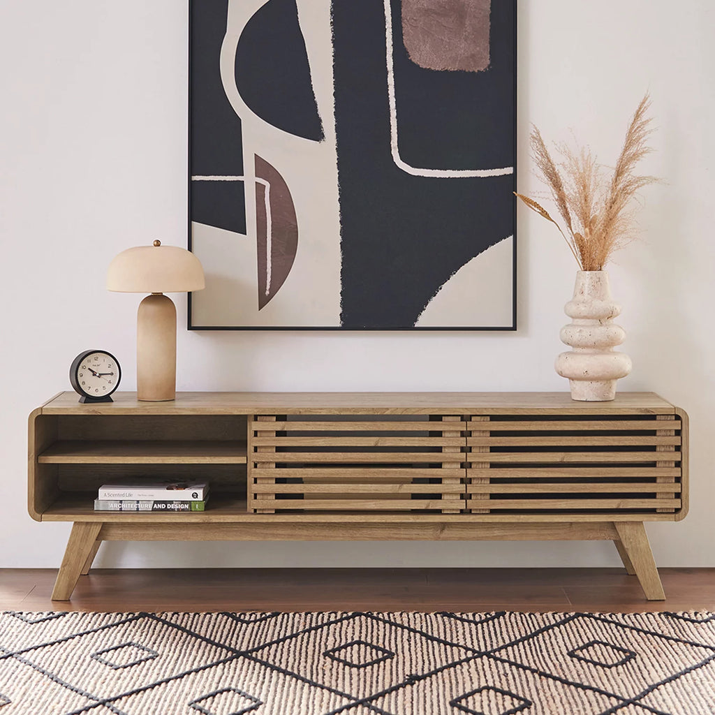 59" Oak TV Stand Console D8310