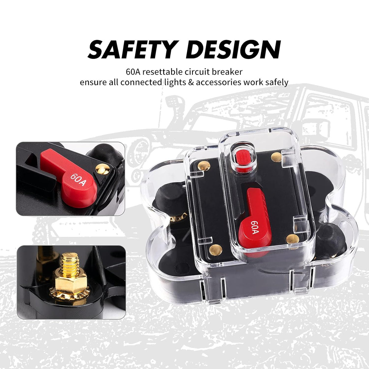 8 Gang Switch Panel with Green Backlit ON-Off Button I52291