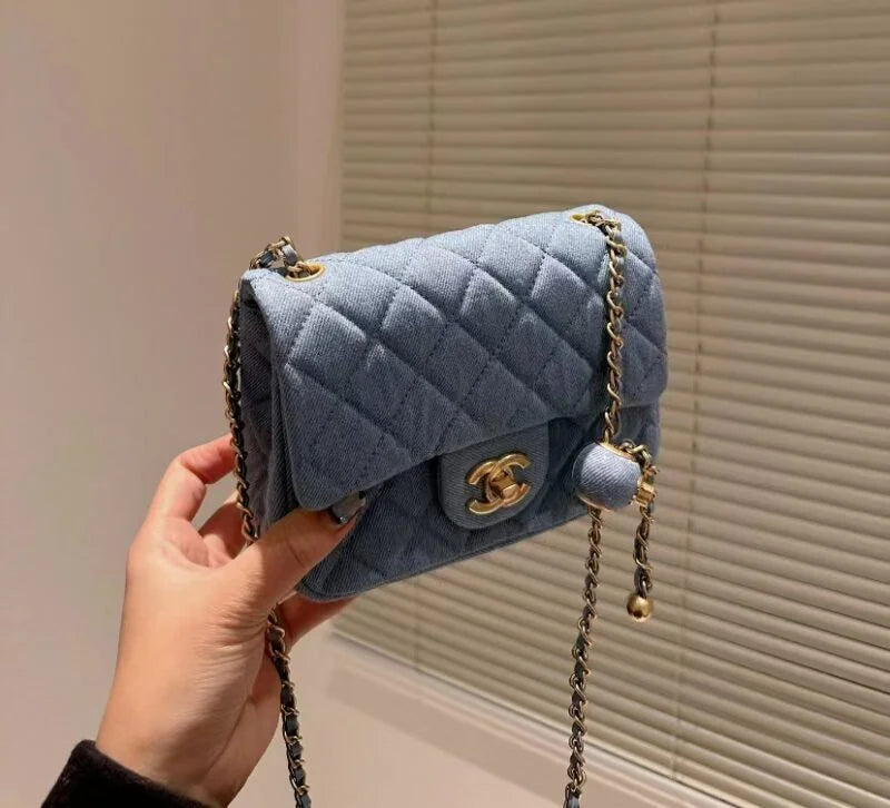 Velvet Mini Flap Bag with Charm Strap X6645
