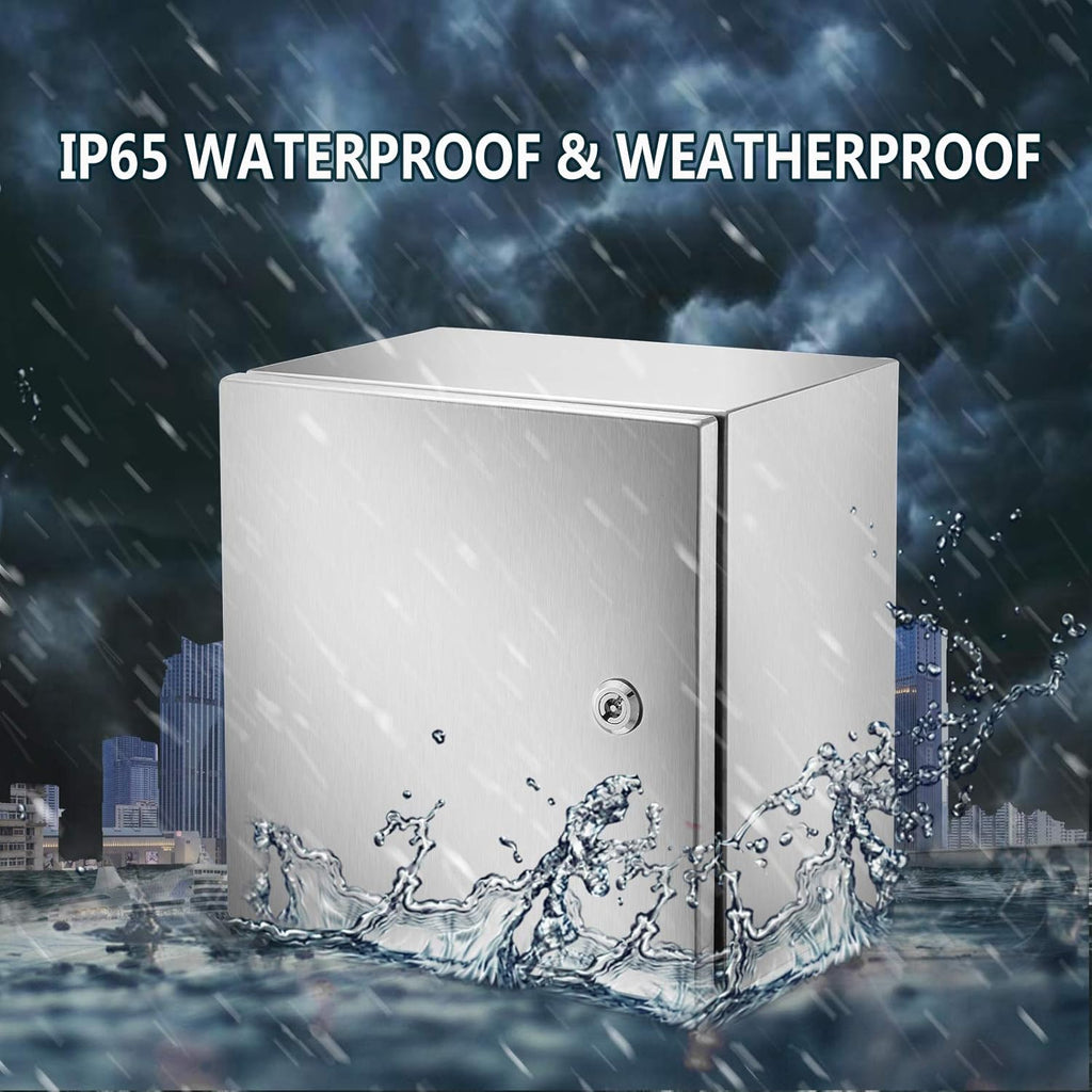 12 x 12 x 8'' NEMA 4X Steel Electrical Box with Mounting Plate I3936