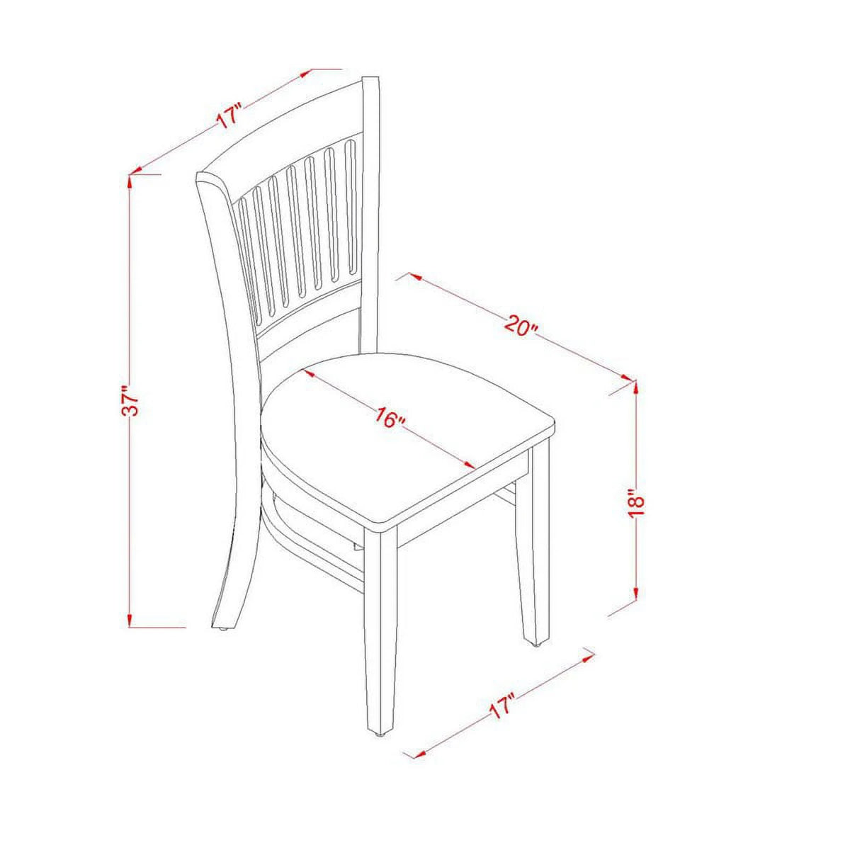 5-piece Oak Wood Table and Dining Chair Set S9399
