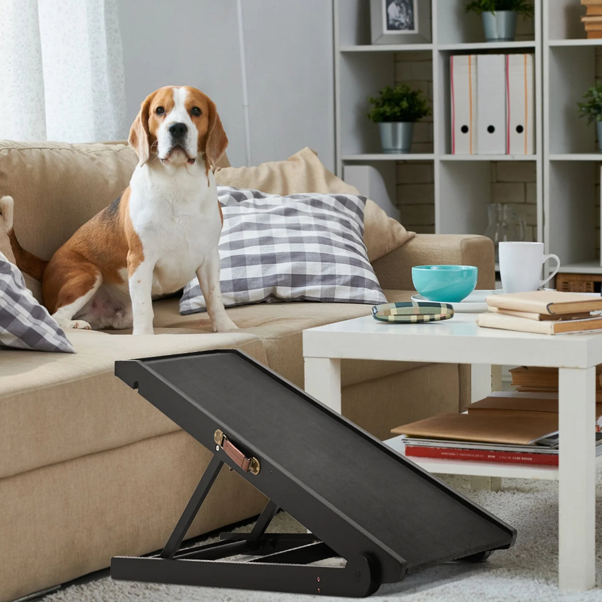 Adjustable Folding Pet Ramp with Rubber Mat L760640