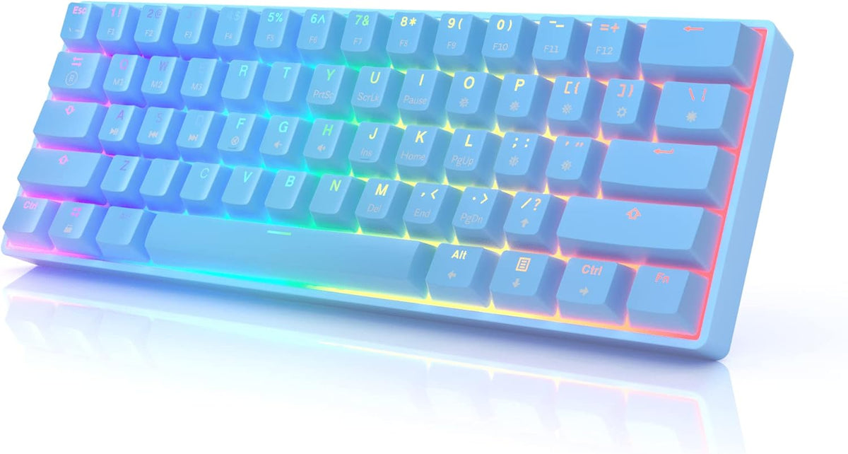 61 RGB Mechanical Gaming Keyboard with Hotswap Gateron Optical Brown Switches N865164