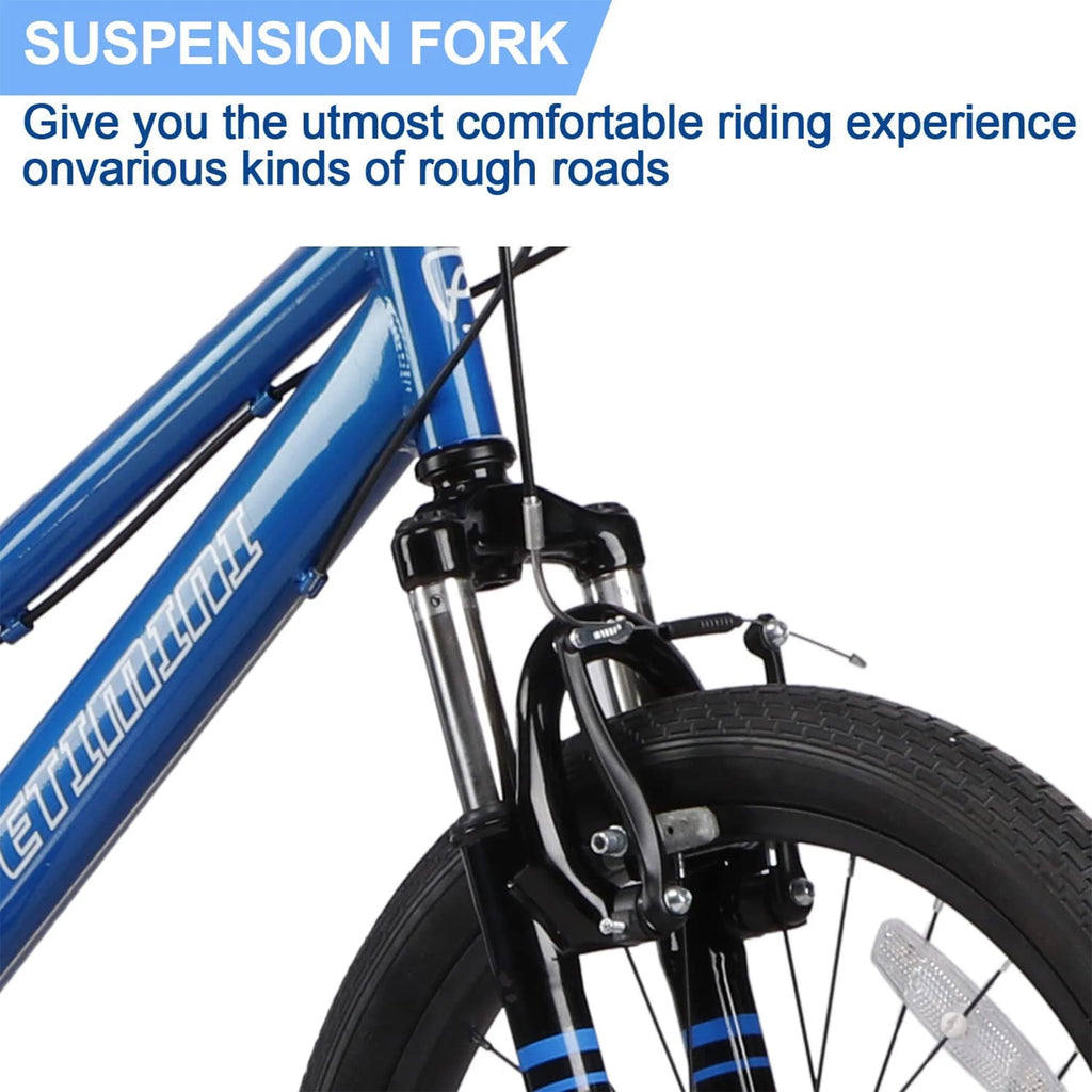 20 Inch 6 Speed Kids Mountain Bike Blue W497
