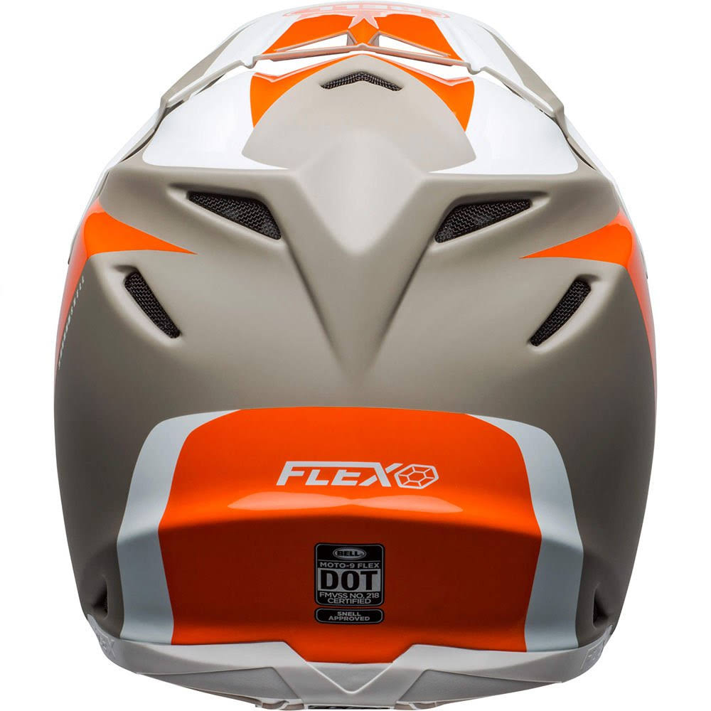 White Orange Sand Moto-9 Helmet P573