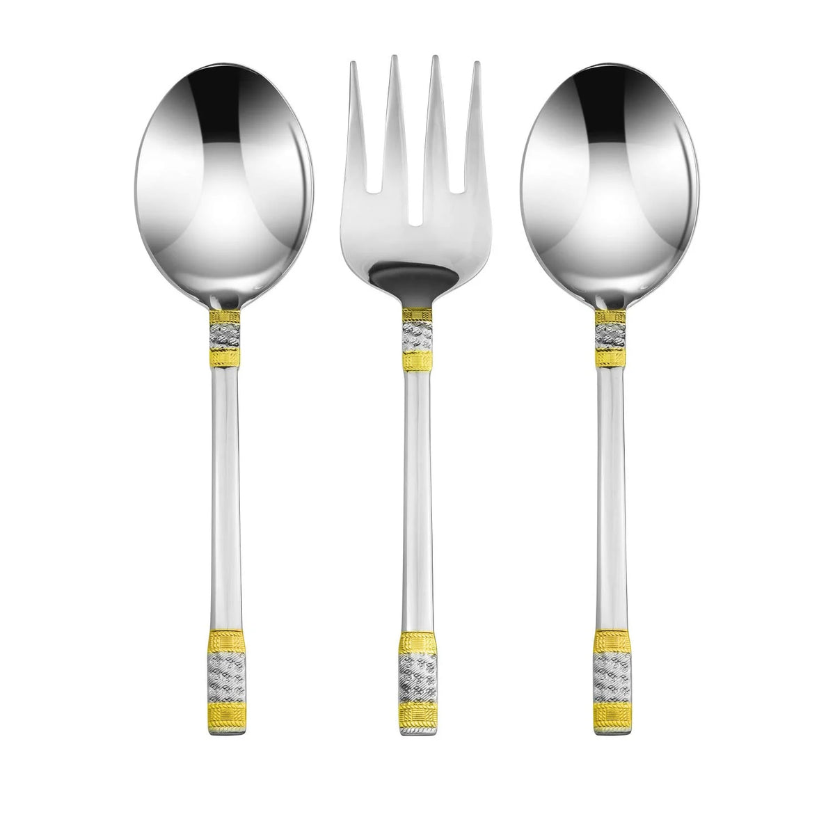75-Piece 18/10 Stainless Steel Gold-Plated Cutlery Set with Wood Storage Case E8346