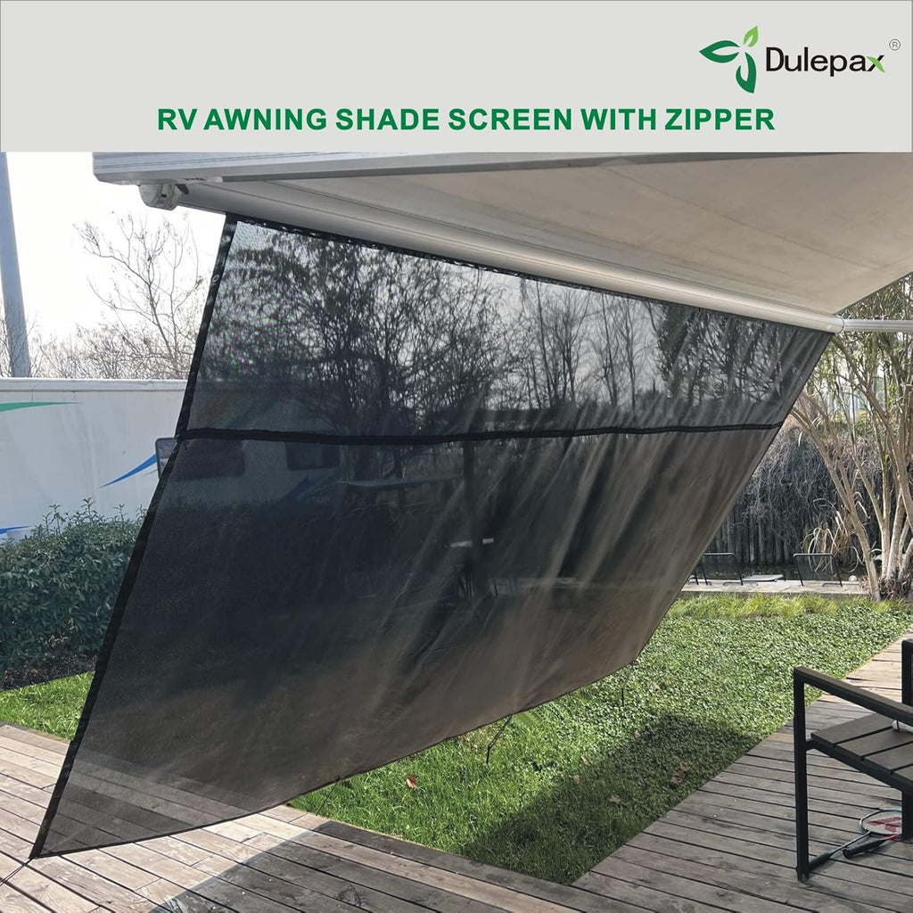 RV Awning Shade Screen with Zipper 8'X10'3'' H782