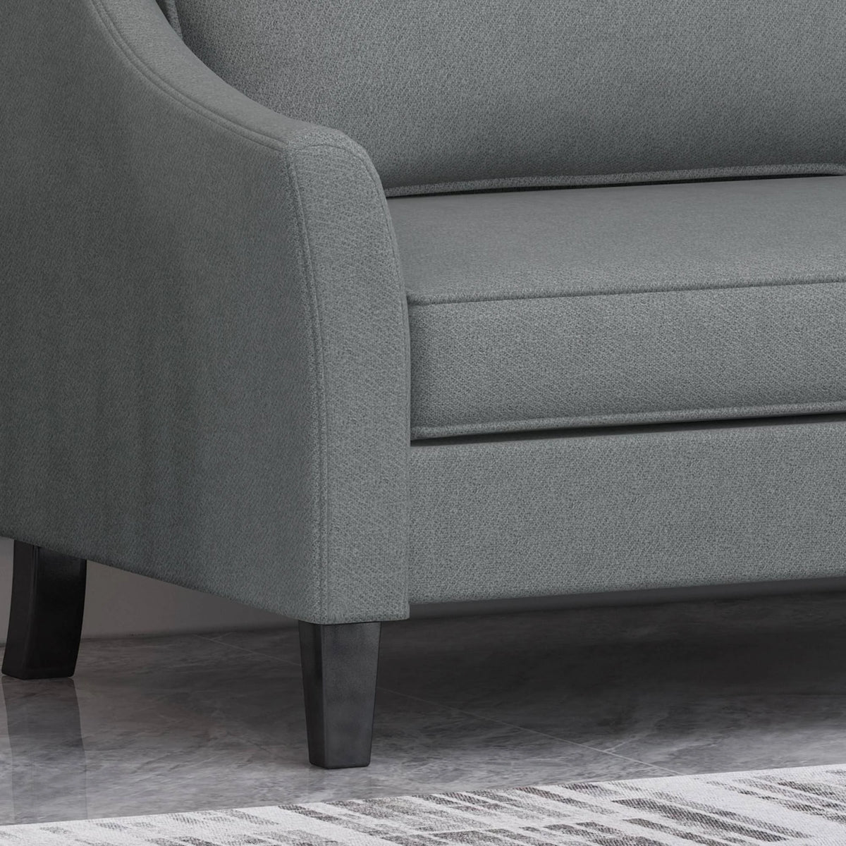 Charcoal Fabric 3 Seater Sofa I648