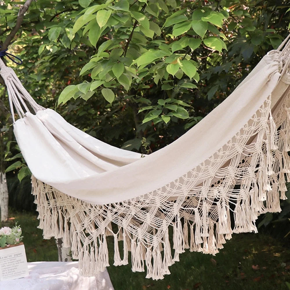 Double Macrame Hammock Swing Bed M386414