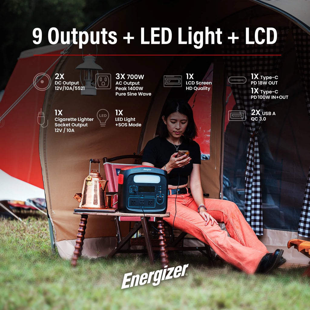 960Wh 300000 mAh Portable Power Station with LiFePO4 Battery R58857