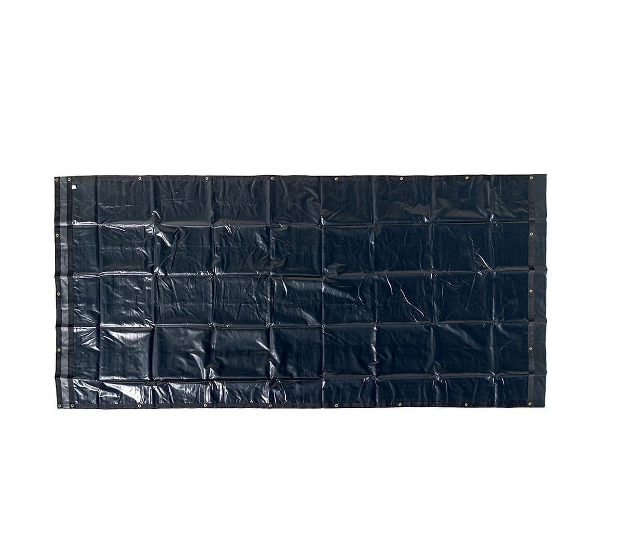 Black Asphalt Vinyl Dump Truck Tarp with Double Pocket & Grommets N4482