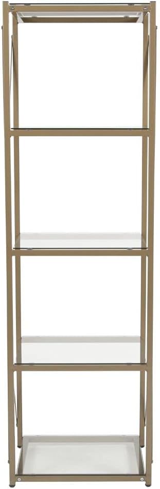 4 Shelf Glass Bookcase Z5177