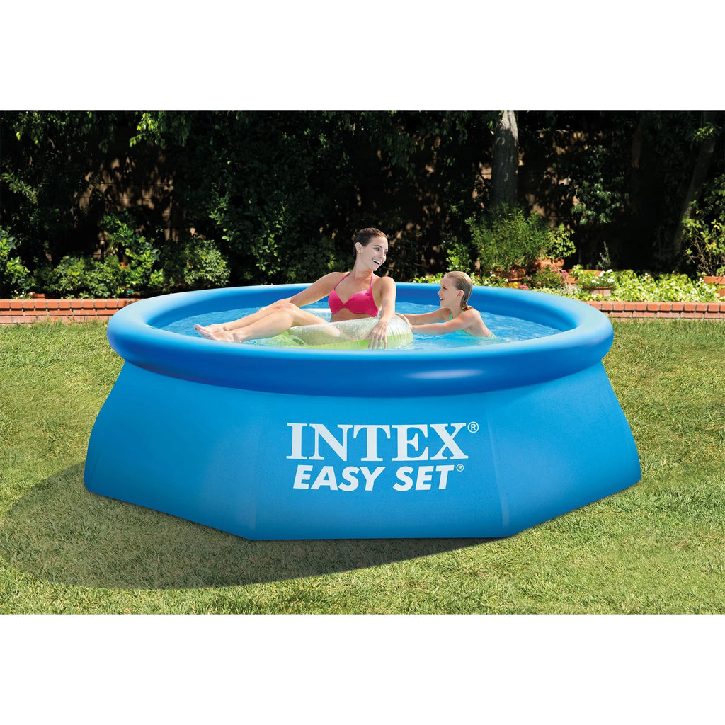 Inflatable Round Swimming Pool with Protective Cover O29456