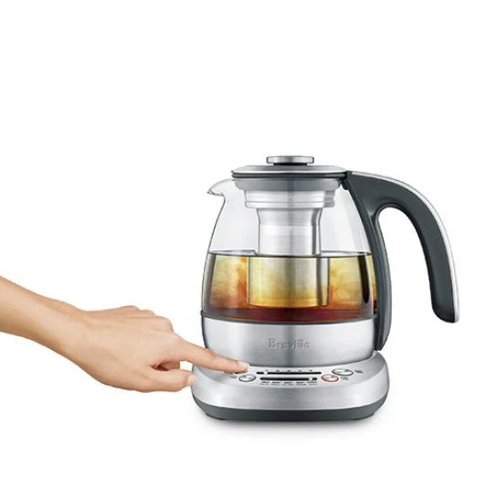 1.0L Brushed Stainless Steel and Glass Compact Kettle S137791