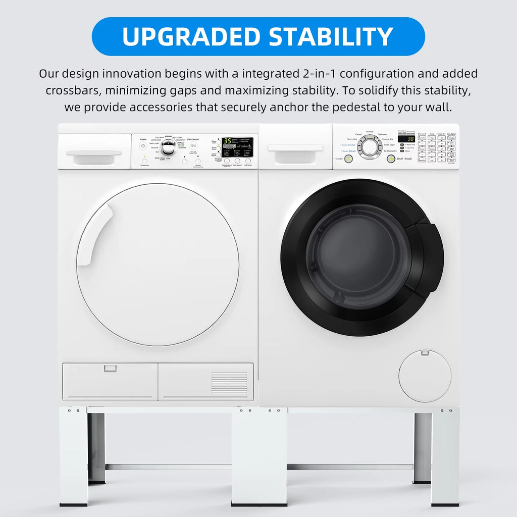 White 2-in-1 Laundry Pedestal U782453