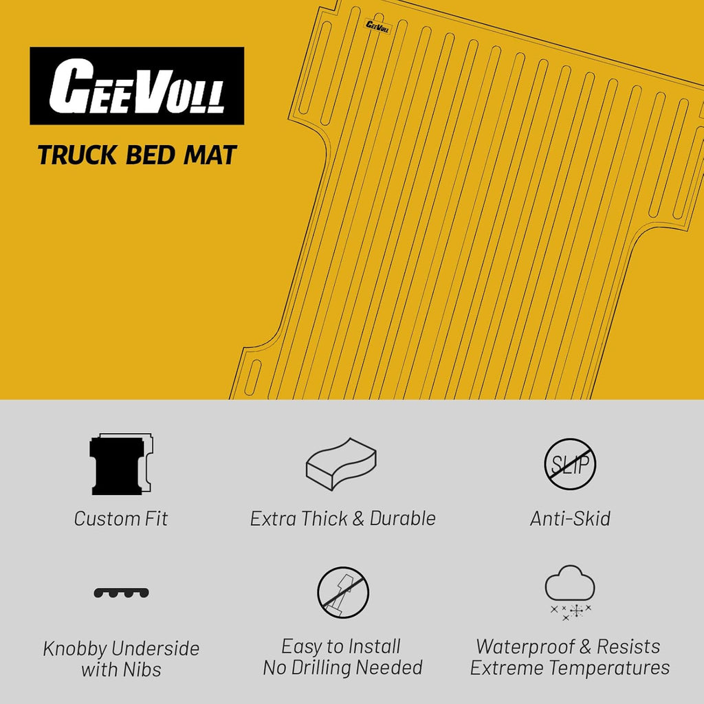 Heavy Duty Rubber Truck Bed Mat Black G777