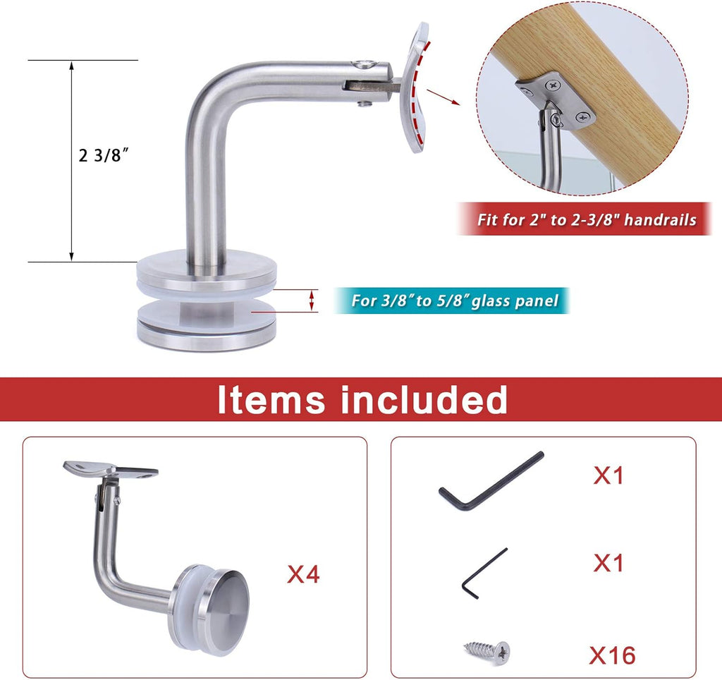 Adjustable Handrail Brackets for Stair Railing System M81232