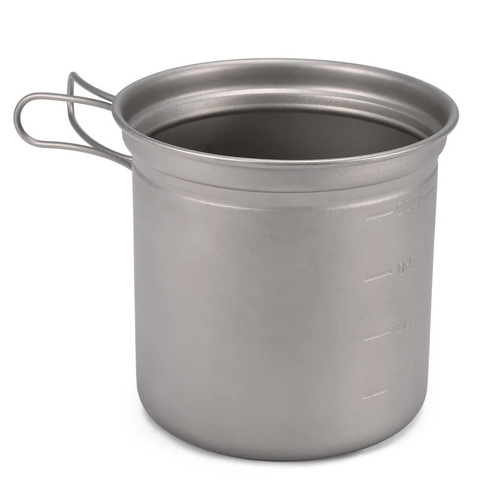 Titanium Cookware Set 1000ml 750ml Pot Pan Spoon Set I97490