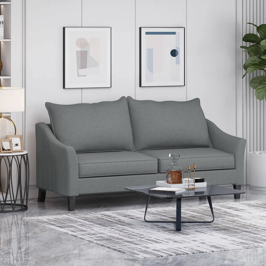 Charcoal Fabric 3 Seater Sofa I648