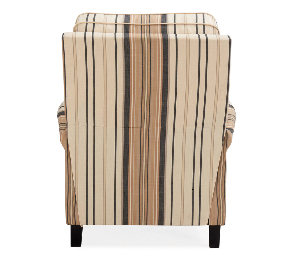 Brown and Black Woven Stripe Recliner Chair N38130
