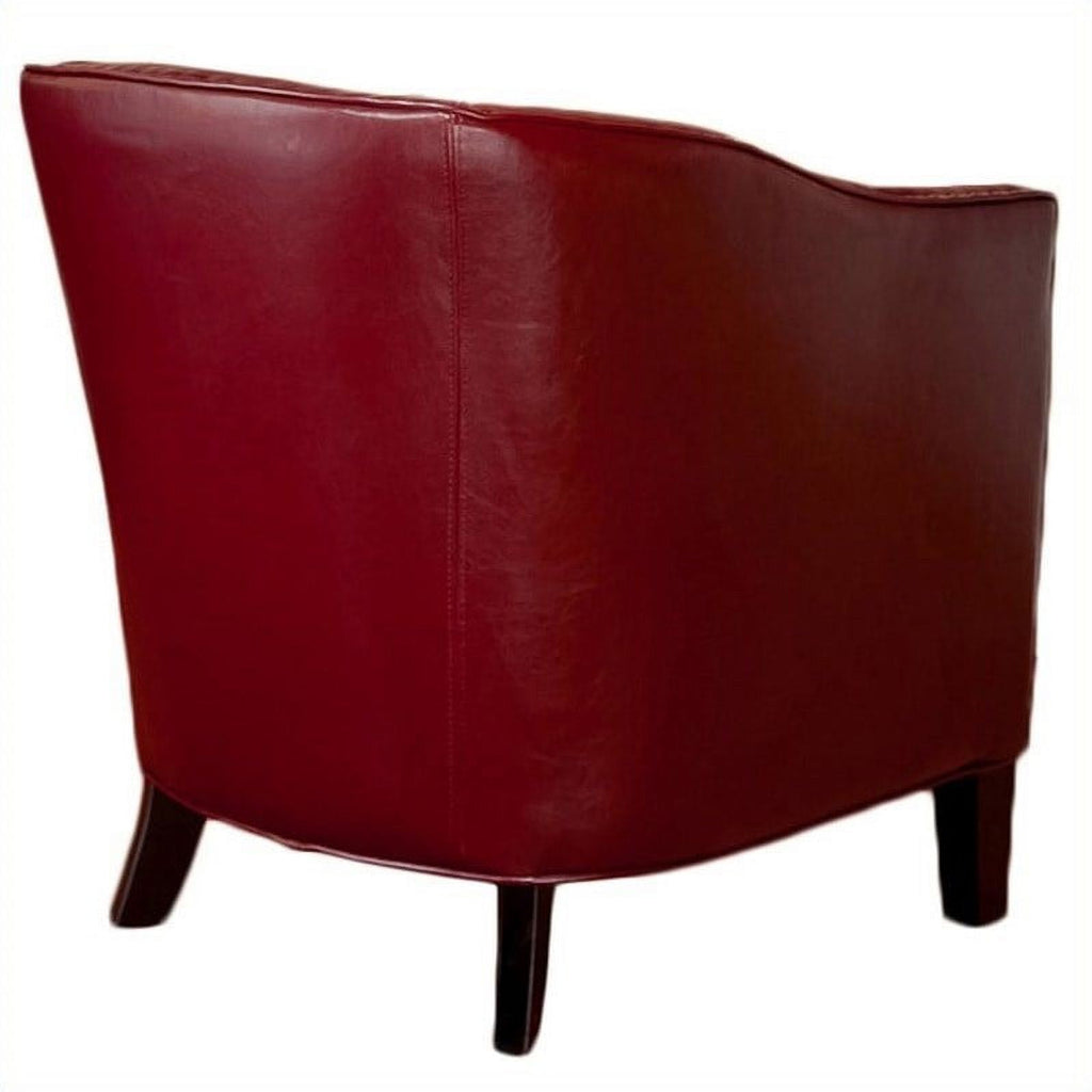 Red Leather Club Chair U67450
