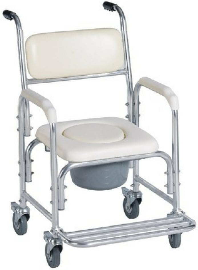 Medical Commode Toilet Rolling Shower Chair With Casters C630