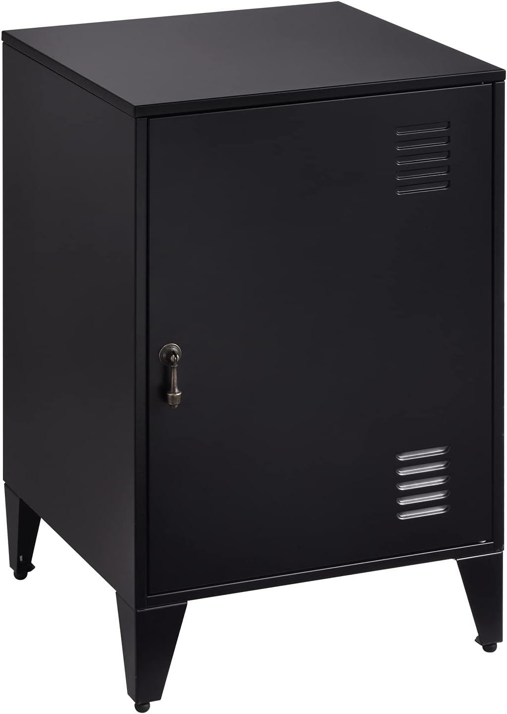 Black Metal Night Stands Set of 2 with 1 Door Z730