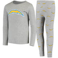 Gray Long Sleeve T-Shirt & Pants Sleep Set U541