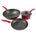 4-Piece Non-Stick Cookware Set in Red O89001