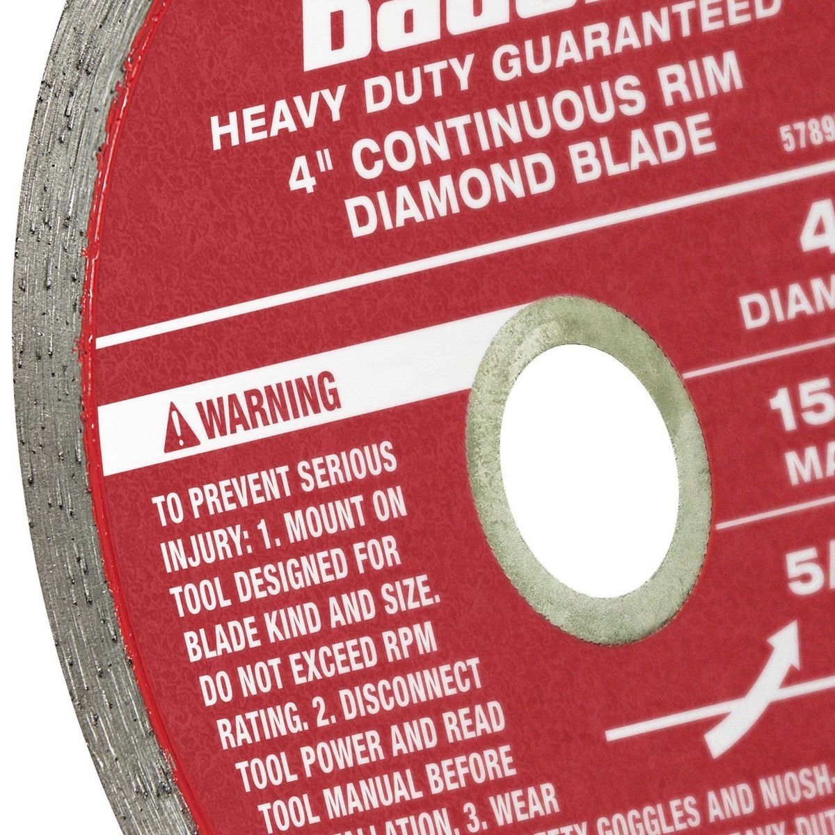 4 in. Continuous Rim Wet Cut Diamond Saw Blade J656