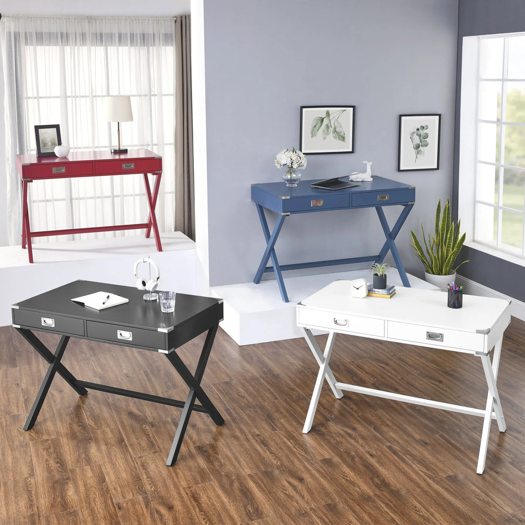 Solid Wood Computer Desk with Drawers E528917