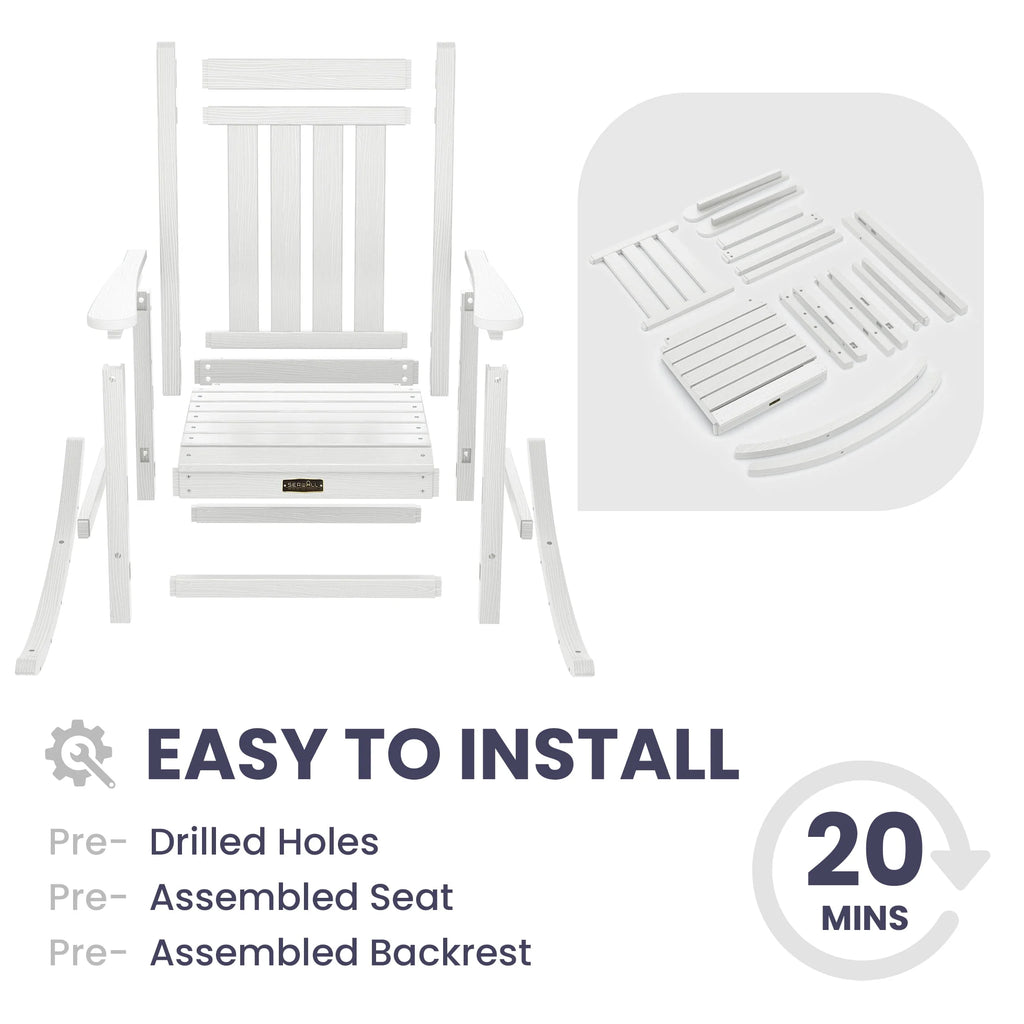 Oversized HDPE Plastic Rocking Chair A249926