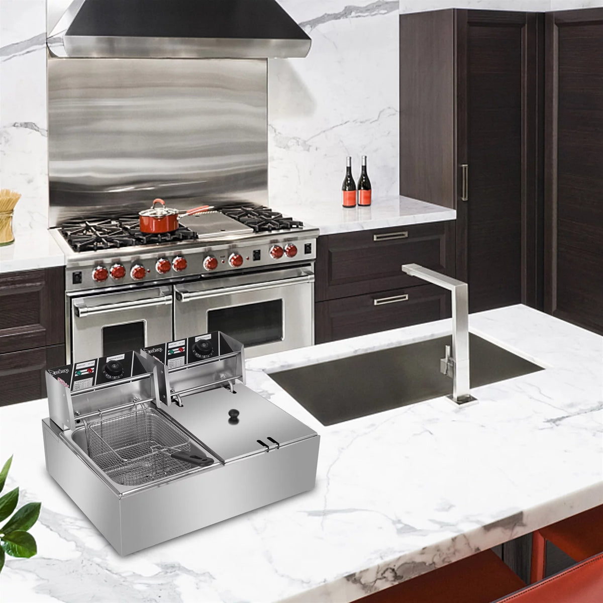 5000W 12L Stainless Steel Electric Fryer R9282