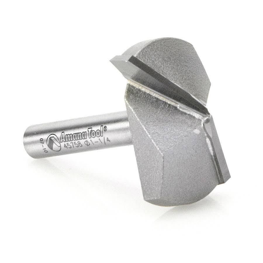 Carbide Tipped V-Groove 130 Deg x 1-1/4 Dia x 31/64 x 1/4 inch Shank S357