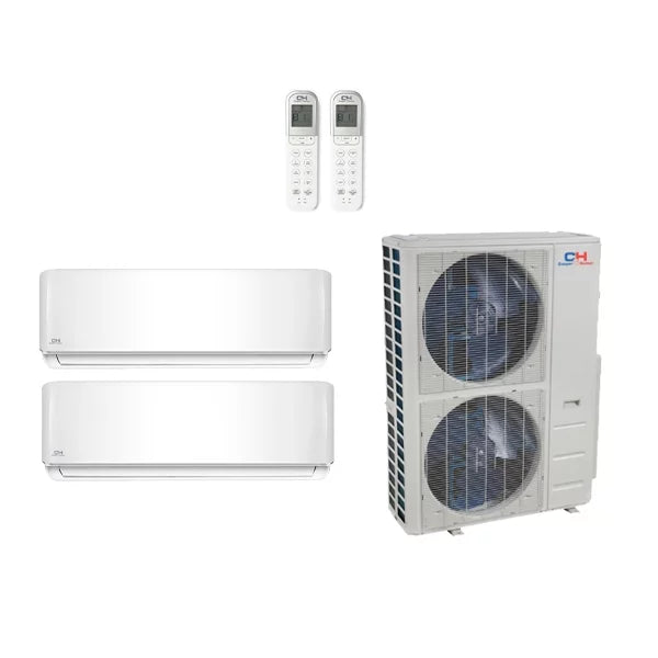 18,000 Btu 22 Seer 2-Zone Ductless Mini Split Heat Pump System O692005
