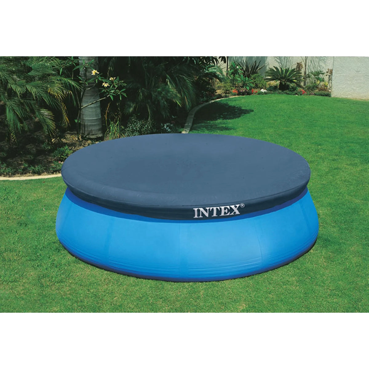 Inflatable Round Swimming Pool with Protective Cover O29456