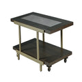 Rustic Industrial Cocktail Table with Bottom Shelf L110771
