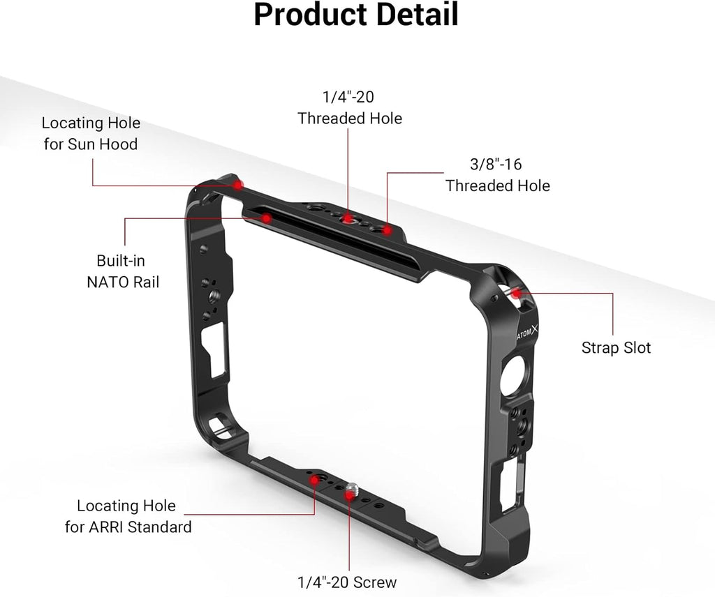 Monitor Cage with Cable Clamp, NATO Rail and Sun Hood N1732